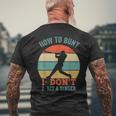 How To Bunt Dont Hit A Dinger Gifts For A Baseball Fan Mens Back Print T-shirt Gifts for Old Men