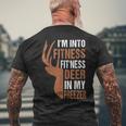 Hunting- I'm Into Fitness Deer Freezer Hunter Dad Men's T-shirt Back Print Gifts for Old Men
