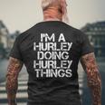 Hurley Funny Surname Family Tree Birthday Reunion Gift Idea Mens Back Print T-shirt Gifts for Old Men