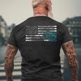 Husband Dad Protector Hero Funny Fathers Day Daddy Papa Pop Mens Back Print T-shirt Gifts for Old Men