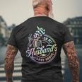 On My Husband's Last Nerve Skeleton Tie Dye On Back Men's T-shirt Back Print Gifts for Old Men