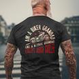 I Am A Biker Grandad Funny Quote For Grandpa Motorbikes Mens Back Print T-shirt Gifts for Old Men