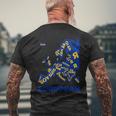 I Am European Multi Lingual Cultural Pride Continent Mens Back Print T-shirt Gifts for Old Men