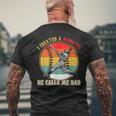 I Created A Monster He Call Me Dad Baseball Fathers Day Mens Back Print T-shirt Gifts for Old Men