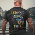 I Crushed Pre-K Graduation Boys Monster Truck Mens Back Print T-shirt Gifts for Old Men