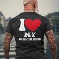 I Heart Love My Girlfriend Mens Back Print T-shirt Gifts for Old Men