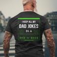 I Keep All My Dad Jokes In A Dad-A-Base Funny Father Saying Mens Back Print T-shirt Gifts for Old Men