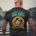 I Keep All My Dad Jokes In A Dad-A-Base Vintage Fathers Day Mens Back Print T-shirt Gifts for Old Men