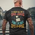 I Keep All My Dad Jokes In A Dadabase Vintage Father Dad Mens Back Print T-shirt Gifts for Old Men