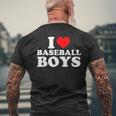 I Love Baseball Boys I Heart Baseball Boys Funny Mens Back Print T-shirt Gifts for Old Men