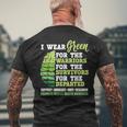 I Wear Green For The Warriors Mental Health Awareness Month Mens Back Print T-shirt Gifts for Old Men