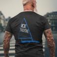 Ice Yachting Ice Boating Graphic Men's T-shirt Back Print Gifts for Old Men