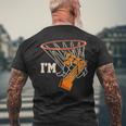 Im 7 Basketball Theme Birthday Party Celebration 7Th Mens Back Print T-shirt Gifts for Old Men