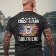 Im A Proud Coast Guard Girlfriend With American Flag Gift Mens Back Print T-shirt Gifts for Old Men