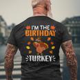 I'm The Birthday Turkey Birthday Turkey Thanksgiving Men's T-shirt Back Print Gifts for Old Men