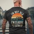 Im Classic Car 85Th Birthday Gift 85 Years Old Born In 1938 Mens Back Print T-shirt Gifts for Old Men