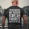 Im My Father In Laws Favorite Daughter In Law Funny Retro Mens Back Print T-shirt Gifts for Old Men