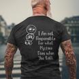 Im Not Responsible For What My Face Does When You Talk - Im Not Responsible For What My Face Does When You Talk Mens Back Print T-shirt Gifts for Old Men