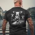 Invasion Thanksgiving Meme Alien Turkey Ufo Selfie Men's T-shirt Back Print Gifts for Old Men