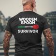 Italian Family - Funny Wooden Spoon Survivor Mens Back Print T-shirt Gifts for Old Men