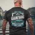 It's A Champagne Thing You Wouldn't Understand Name Vintage Men's T-shirt Back Print Gifts for Old Men