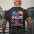 Its My 6Th Birthday 6 Years Old July 4Th Gamer Controller Mens Back Print T-shirt Gifts for Old Men