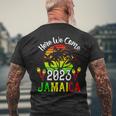 Jamaica 2023 Here We Come Jamaican Family Vacation Trip Mens Back Print T-shirt Gifts for Old Men