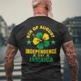 Jamaican Independence 6Th August 1962 Jamaican Flag Mens Back Print T-shirt Gifts for Old Men