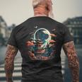 Japanese Temple Tokyo Asian Inspired Retro Japan Mens Back Print T-shirt Gifts for Old Men