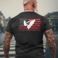 Jet Ski American Flag Funny Jet Skiing Gifts Skiing Funny Gifts Mens Back Print T-shirt Gifts for Old Men