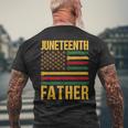 Junenth Father 1865 African Family Black Dad Daddy Papa Mens Back Print T-shirt Gifts for Old Men