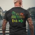 Junenth Fist Its The Junenth For Me African American Mens Back Print T-shirt Gifts for Old Men