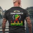 Junenth June 1865 Black History African American Freedom Mens Back Print T-shirt Gifts for Old Men