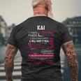 Kai Name Gift Kai Name V2 Mens Back Print T-shirt Gifts for Old Men