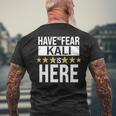 Kali Name Gift Have No Fear Kali Is Here Mens Back Print T-shirt Gifts for Old Men