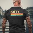 Katz Surname Funny Retro Vintage 80S 90S Birthday Reunion 90S Vintage Designs Funny Gifts Mens Back Print T-shirt Gifts for Old Men