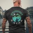 Kayaking Dad Never Underestimate An Old Man With A Kayak Mens Back Print T-shirt Gifts for Old Men