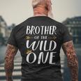 Kids Funny Brother Of The Wild One Thing 1St Birthday Funny Gifts For Brothers Mens Back Print T-shirt Gifts for Old Men