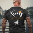 King Sagittarius Astrology Birthday Zodiac Signs Sagittarius Men's T-shirt Back Print Gifts for Old Men