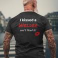 I Kissed A Welder And I Liked It Job Work Men's Back Print T-shirt Gifts for Old Men