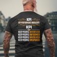 Kpi Keep People Interested Informed Involved Inspired Mens Back Print T-shirt Gifts for Old Men