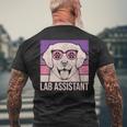 Lab Assistant Dog Lover Owner Pet Animal Labrador Retriever Mens Back Print T-shirt Gifts for Old Men