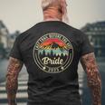 Last Trail Before The Veil Bride Hiking Bachelorette 2023 Mens Back Print T-shirt Gifts for Old Men