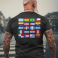 Latin American Flags Hispanic Heritage Month Men's T-shirt Back Print Gifts for Old Men