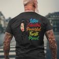 Latina Educated Powerful Fuerte Proud Men's T-shirt Back Print Gifts for Old Men