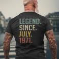 Legend Since July 1971 49Th Birthday Gift 49 Year Old Mens Back Print T-shirt Gifts for Old Men