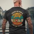 Legends Are Born In July 2011 10Th Birthday Mens Back Print T-shirt Gifts for Old Men