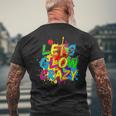 Lets Glow Crazy Glow Party 80S Retro Costume Party Lover Mens Back Print T-shirt Gifts for Old Men
