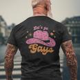 Lets Go Gays Lgbt Pride Cowboy Hat Retro Gay Rights Ally Mens Back Print T-shirt Gifts for Old Men