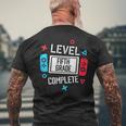 Level 5Th Grade Complete Video Game Happy Last Day Of School Mens Back Print T-shirt Gifts for Old Men